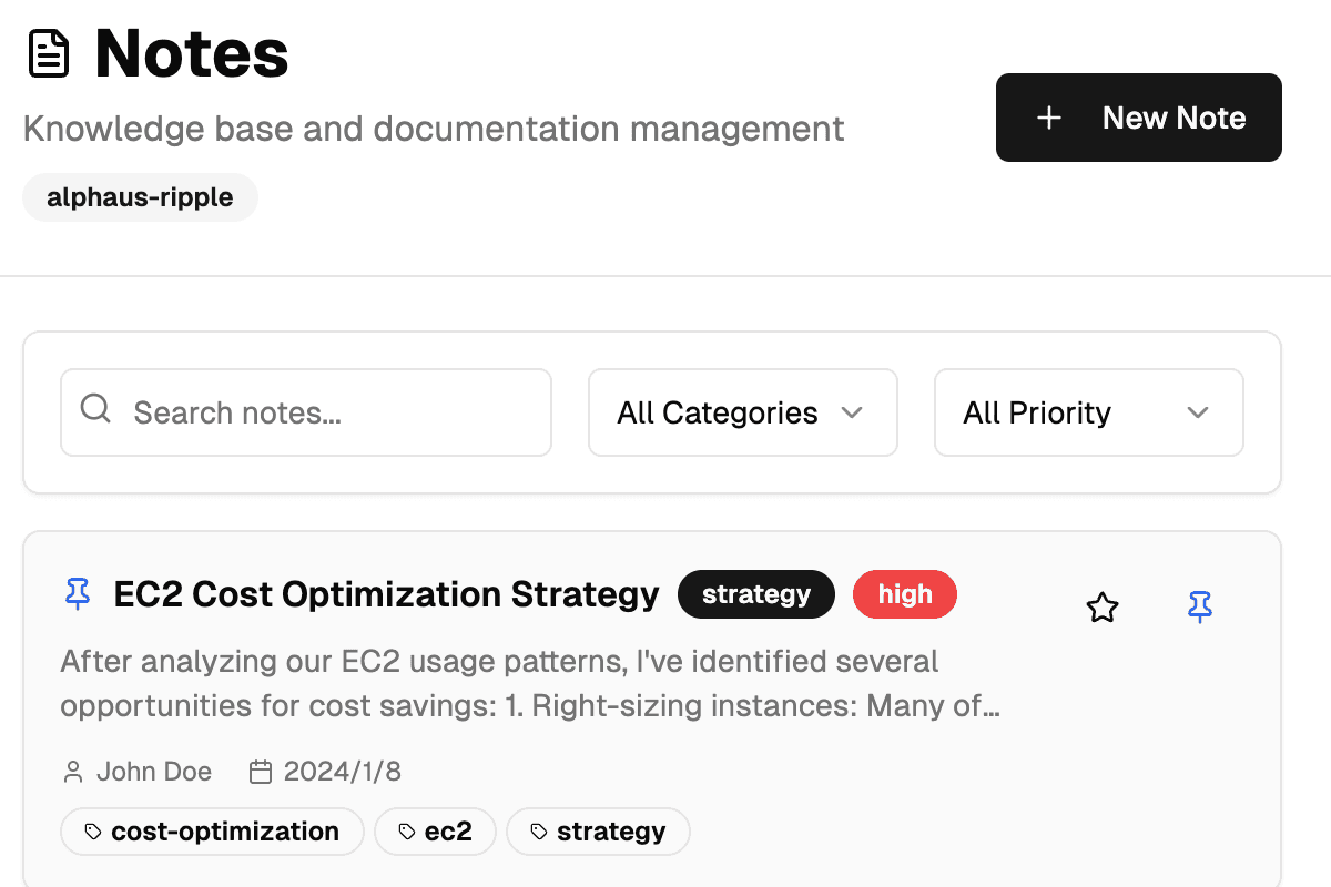Notes ナレッジ管理システム。運用ルール、ガイドライン、業務フロー、タグ付けルール、RI/SP購入ルールなどの組織知識を体系的に管理する画面を表示